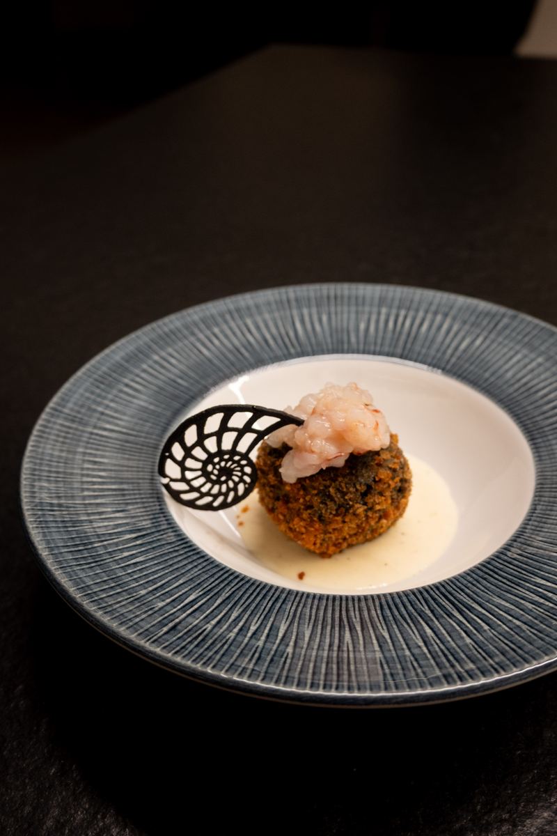 Croqueta con langostino
